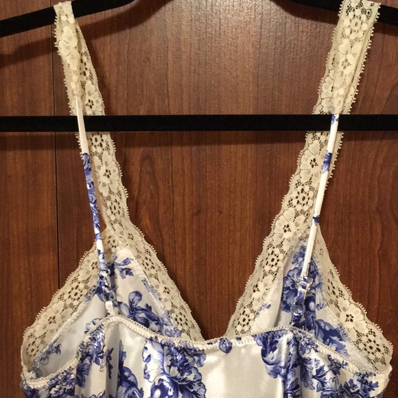 Satin/Lace Lingerie Camisole🤍Cream/Blue💙CATO (S) - Picture 6 of 7